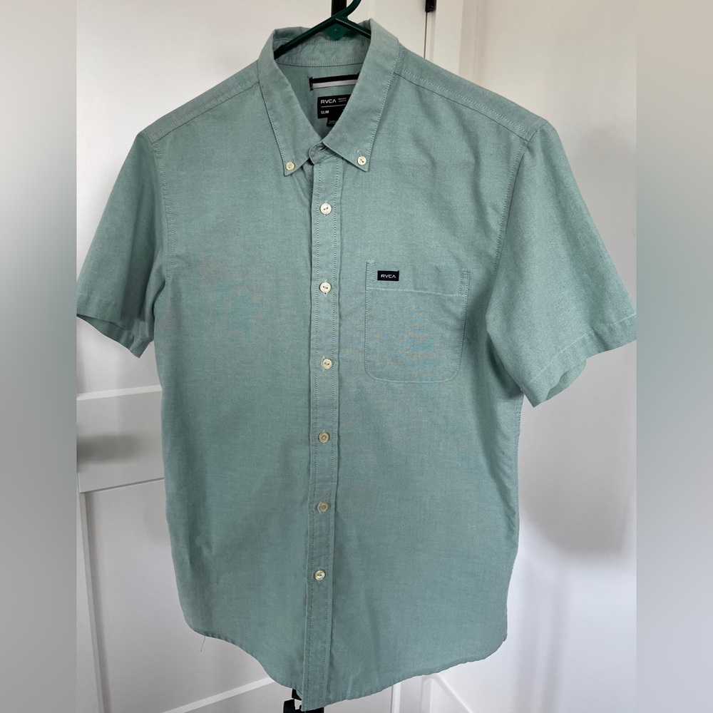 RVCA green casual button down